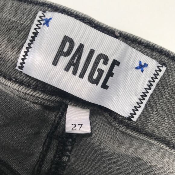 Paige Jeans Cara Color Block Ankle zip Grey - Picture 4 of 10